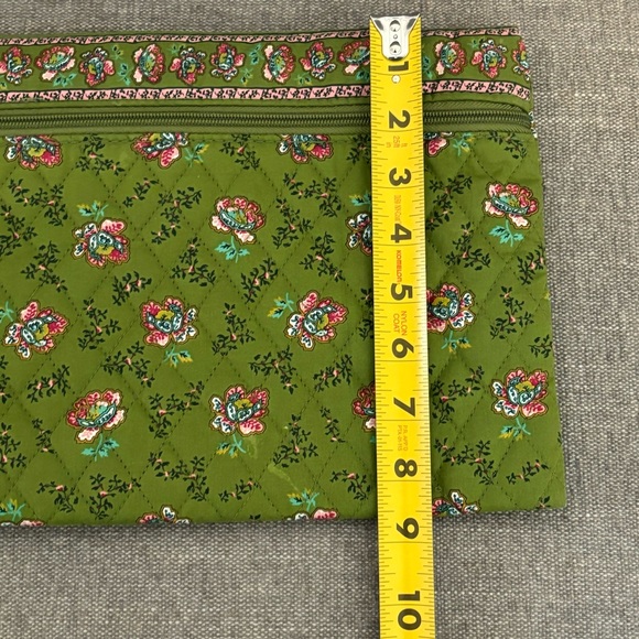 Americana by Sharif Patterned Cosmetic Green Zip Bag Set - Picture 9 of 13